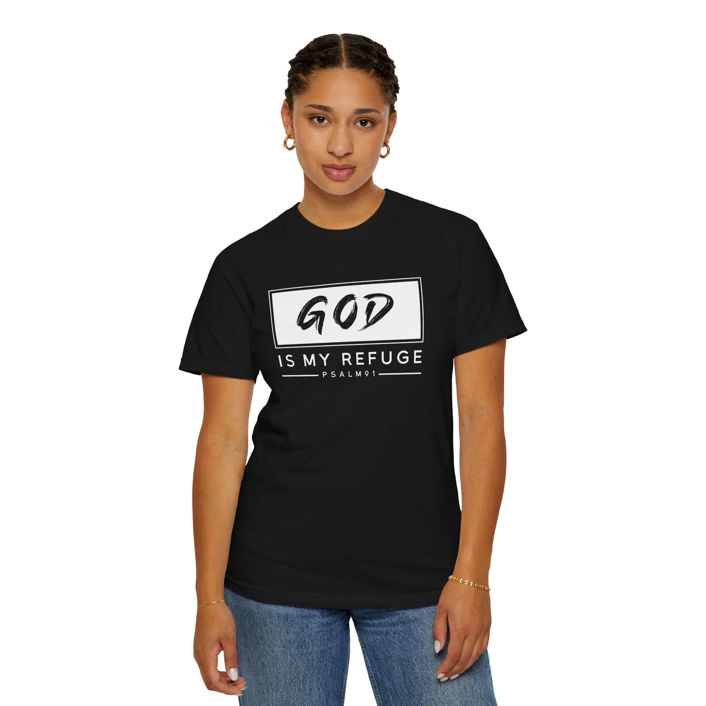 Unisex Garment-Dyed T-Shirt with Inspirational Psalm Design - Faith Tee, Christian Apparel, Gift for Believers, Casual Outfit, Comfort Wear