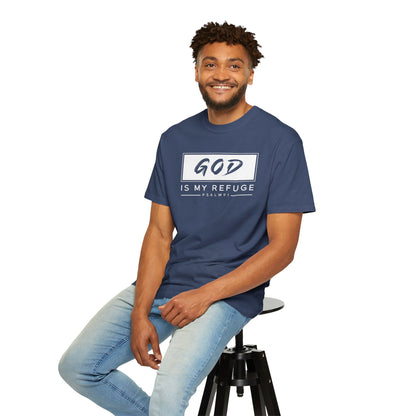 Unisex Garment-Dyed T-Shirt with Inspirational Psalm Design - Faith Tee, Christian Apparel, Gift for Believers, Casual Outfit, Comfort Wear