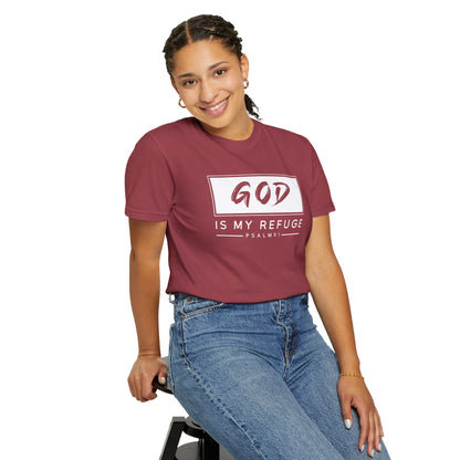Unisex Garment-Dyed T-Shirt with Inspirational Psalm Design - Faith Tee, Christian Apparel, Gift for Believers, Casual Outfit, Comfort Wear