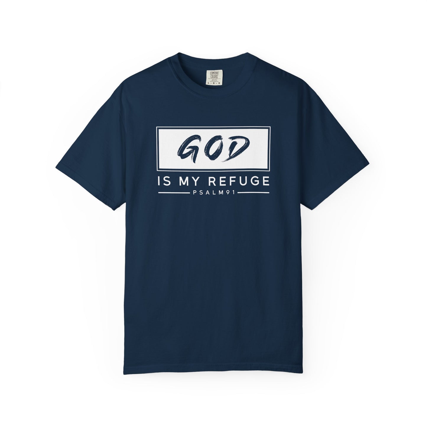 Unisex Garment-Dyed T-Shirt with Inspirational Psalm Design - Faith Tee, Christian Apparel, Gift for Believers, Casual Outfit, Comfort Wear