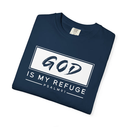 Unisex Garment-Dyed T-Shirt with Inspirational Psalm Design - Faith Tee, Christian Apparel, Gift for Believers, Casual Outfit, Comfort Wear