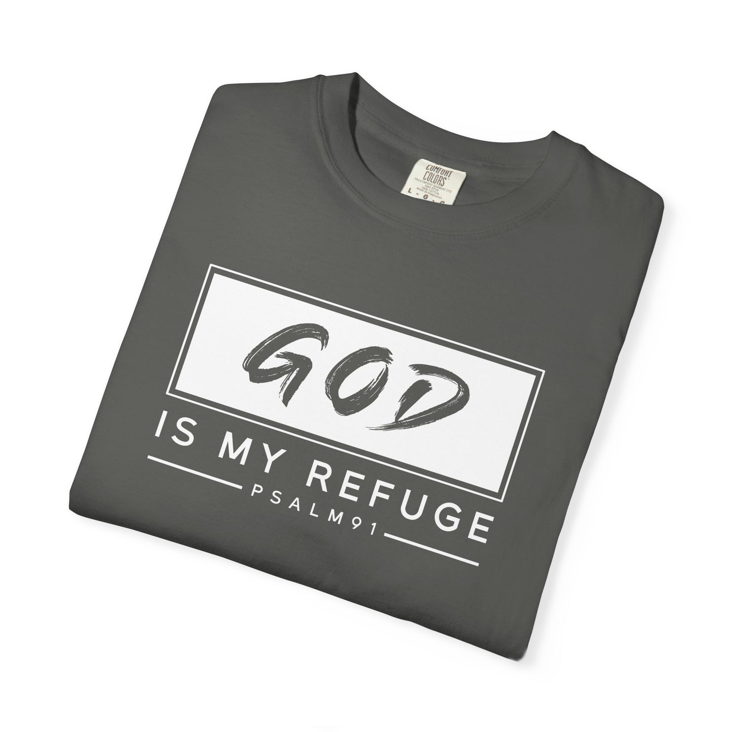 Unisex Garment-Dyed T-Shirt with Inspirational Psalm Design - Faith Tee, Christian Apparel, Gift for Believers, Casual Outfit, Comfort Wear