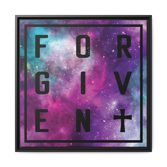 Galactic Forgiveness Canvas Art, Space-Themed Wall Decor, Spiritual Home Decoration, Inspirational Art for Living Room, Unique Gift Idea