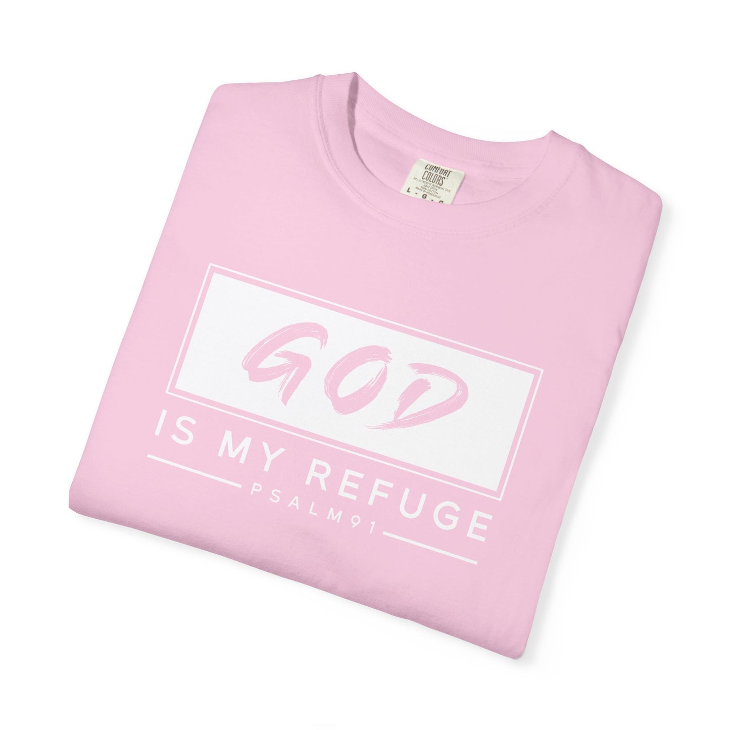 Unisex Garment-Dyed T-Shirt with Inspirational Psalm Design - Faith Tee, Christian Apparel, Gift for Believers, Casual Outfit, Comfort Wear