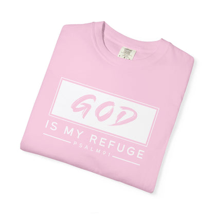 Unisex Garment-Dyed T-Shirt with Inspirational Psalm Design - Faith Tee, Christian Apparel, Gift for Believers, Casual Outfit, Comfort Wear