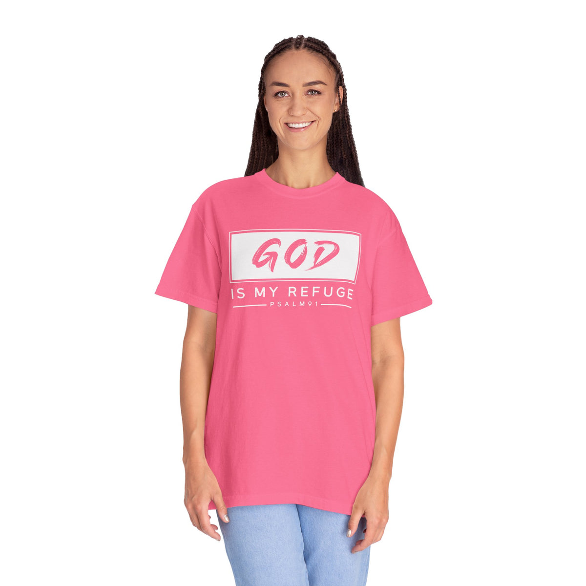 'God is My Refuge' Design - Inspirational Faith Tee