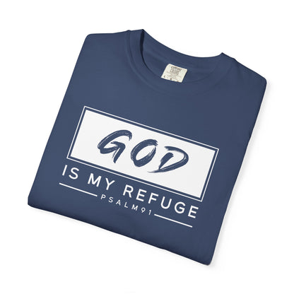 Unisex Garment-Dyed T-Shirt with Inspirational Psalm Design - Faith Tee, Christian Apparel, Gift for Believers, Casual Outfit, Comfort Wear