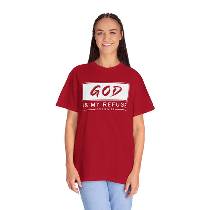 Unisex Garment-Dyed T-Shirt with Inspirational Psalm Design - Faith Tee, Christian Apparel, Gift for Believers, Casual Outfit, Comfort Wear