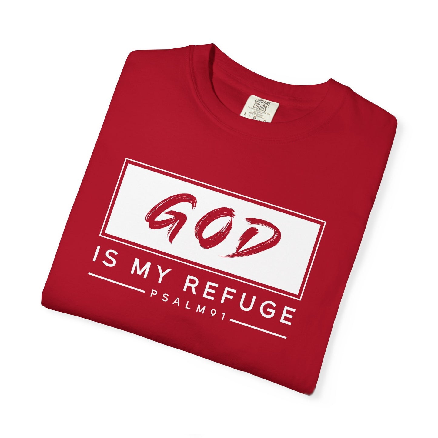 Unisex Garment-Dyed T-Shirt with Inspirational Psalm Design - Faith Tee, Christian Apparel, Gift for Believers, Casual Outfit, Comfort Wear