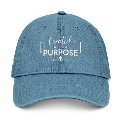 "Created With a Purpose" Embroidered Denim Hat