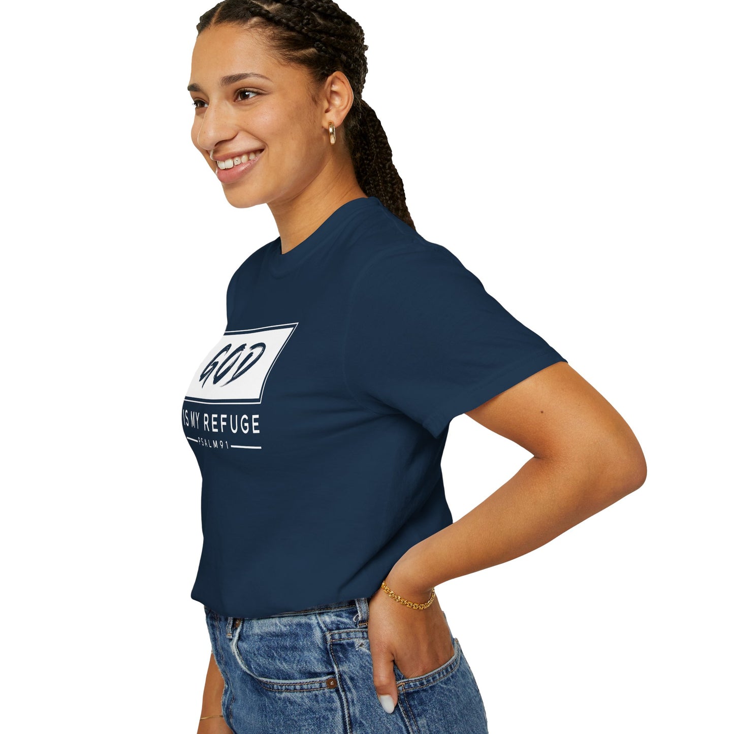 Unisex Garment-Dyed T-Shirt with Inspirational Psalm Design - Faith Tee, Christian Apparel, Gift for Believers, Casual Outfit, Comfort Wear