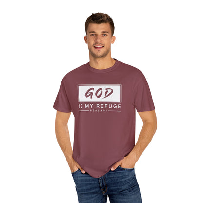 Unisex Garment-Dyed T-Shirt with Inspirational Psalm Design - Faith Tee, Christian Apparel, Gift for Believers, Casual Outfit, Comfort Wear