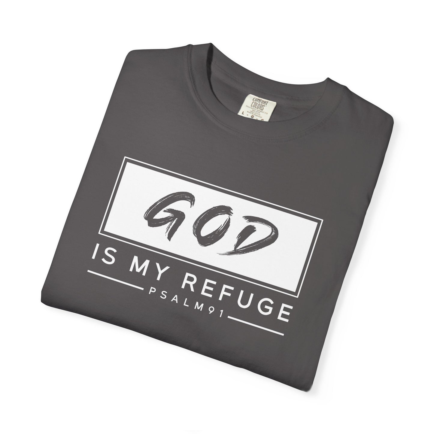 Unisex Garment-Dyed T-Shirt with Inspirational Psalm Design - Faith Tee, Christian Apparel, Gift for Believers, Casual Outfit, Comfort Wear
