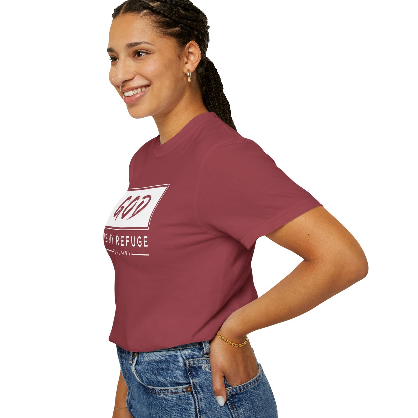Unisex Garment-Dyed T-Shirt with Inspirational Psalm Design - Faith Tee, Christian Apparel, Gift for Believers, Casual Outfit, Comfort Wear