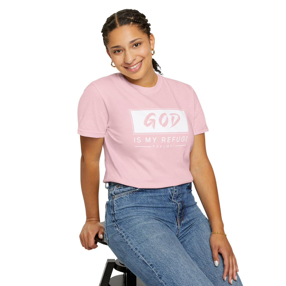 'God is My Refuge' Design - Inspirational Faith Tee