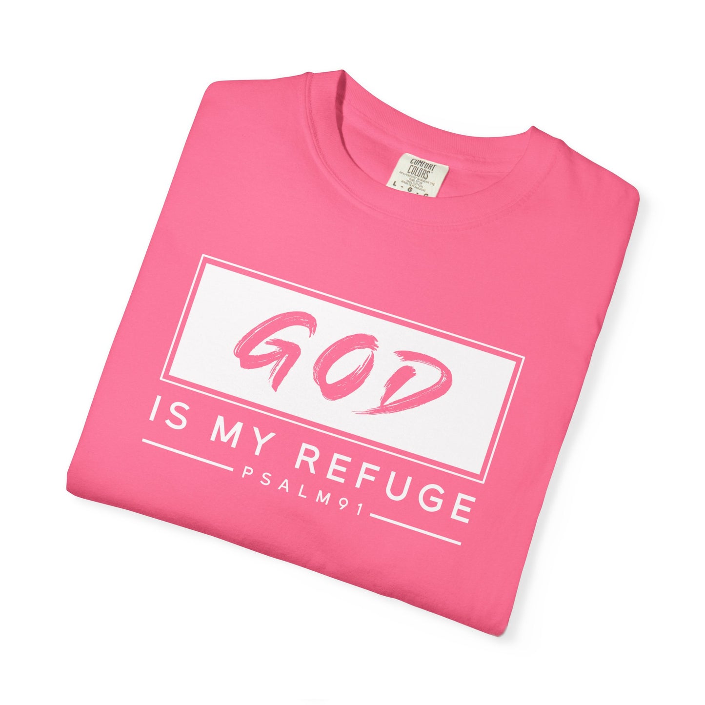 Unisex Garment-Dyed T-Shirt with Inspirational Psalm Design - Faith Tee, Christian Apparel, Gift for Believers, Casual Outfit, Comfort Wear
