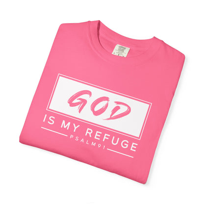 Unisex Garment-Dyed T-Shirt with Inspirational Psalm Design - Faith Tee, Christian Apparel, Gift for Believers, Casual Outfit, Comfort Wear