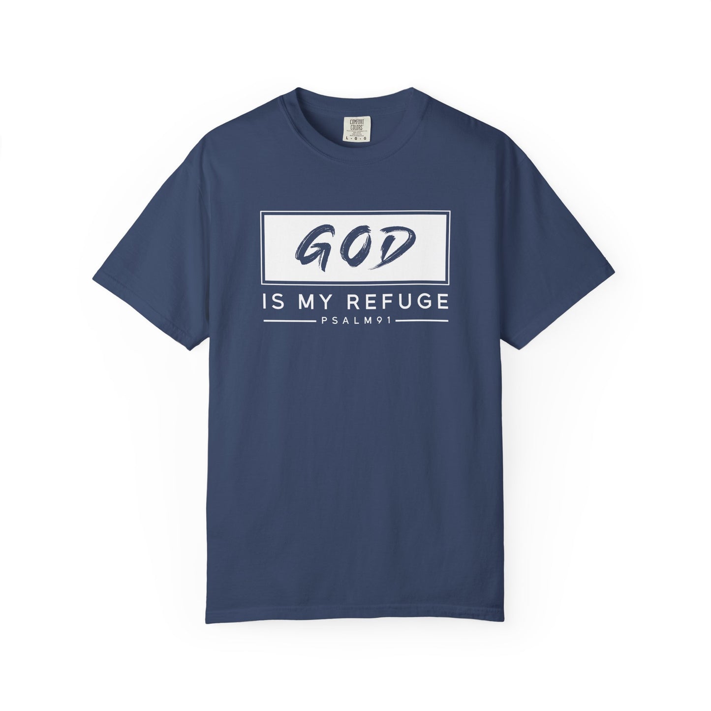 Unisex Garment-Dyed T-Shirt with Inspirational Psalm Design - Faith Tee, Christian Apparel, Gift for Believers, Casual Outfit, Comfort Wear
