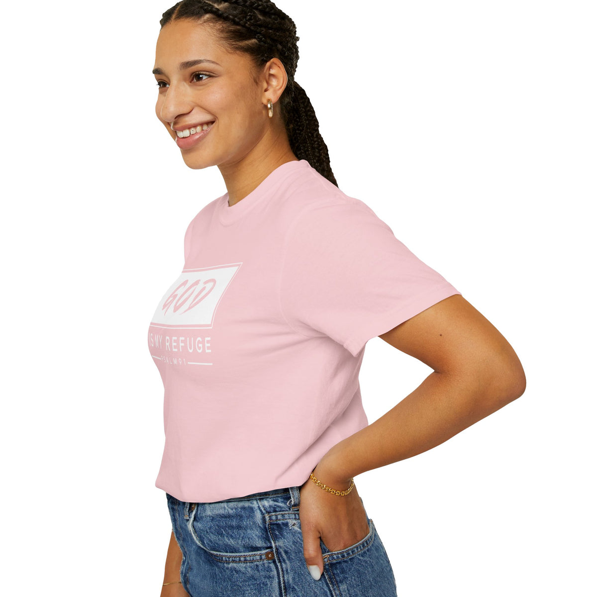 'God is My Refuge' Design - Inspirational Faith Tee