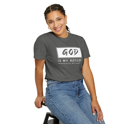 Unisex Garment-Dyed T-Shirt with Inspirational Psalm Design - Faith Tee, Christian Apparel, Gift for Believers, Casual Outfit, Comfort Wear