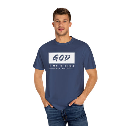 Unisex Garment-Dyed T-Shirt with Inspirational Psalm Design - Faith Tee, Christian Apparel, Gift for Believers, Casual Outfit, Comfort Wear