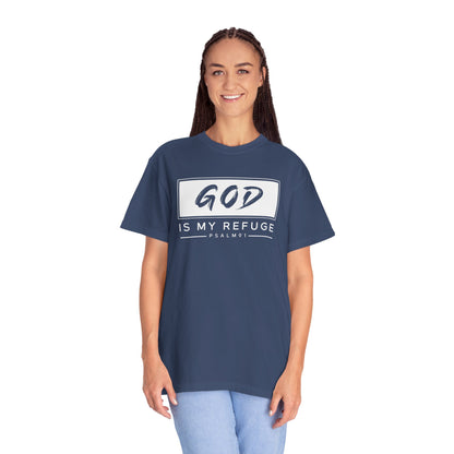 Unisex Garment-Dyed T-Shirt with Inspirational Psalm Design - Faith Tee, Christian Apparel, Gift for Believers, Casual Outfit, Comfort Wear