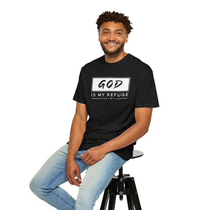 Unisex Garment-Dyed T-Shirt with Inspirational Psalm Design - Faith Tee, Christian Apparel, Gift for Believers, Casual Outfit, Comfort Wear