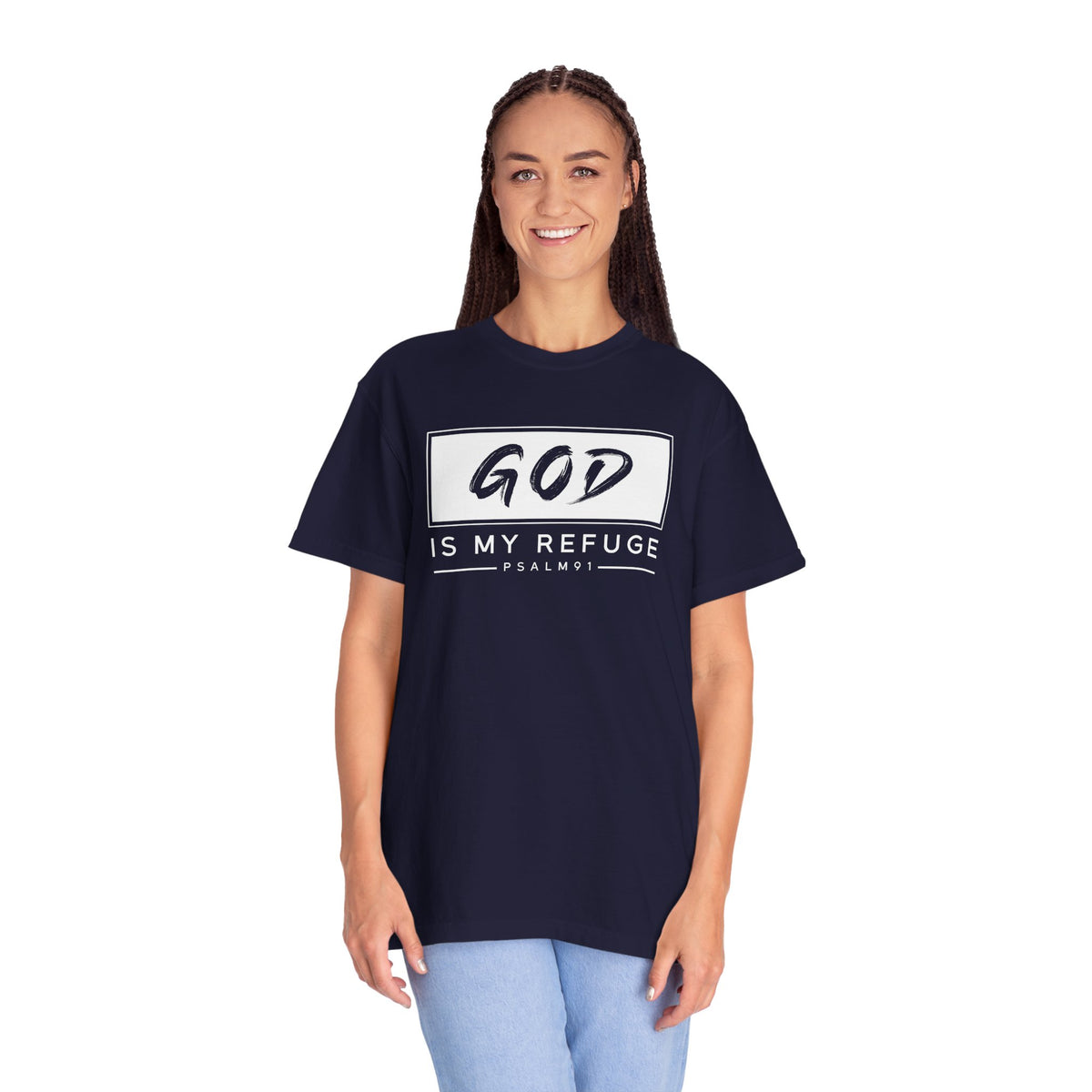 'God is My Refuge' Design - Inspirational Faith Tee