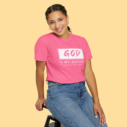 'God is My Refuge' Design - Inspirational Faith Tee